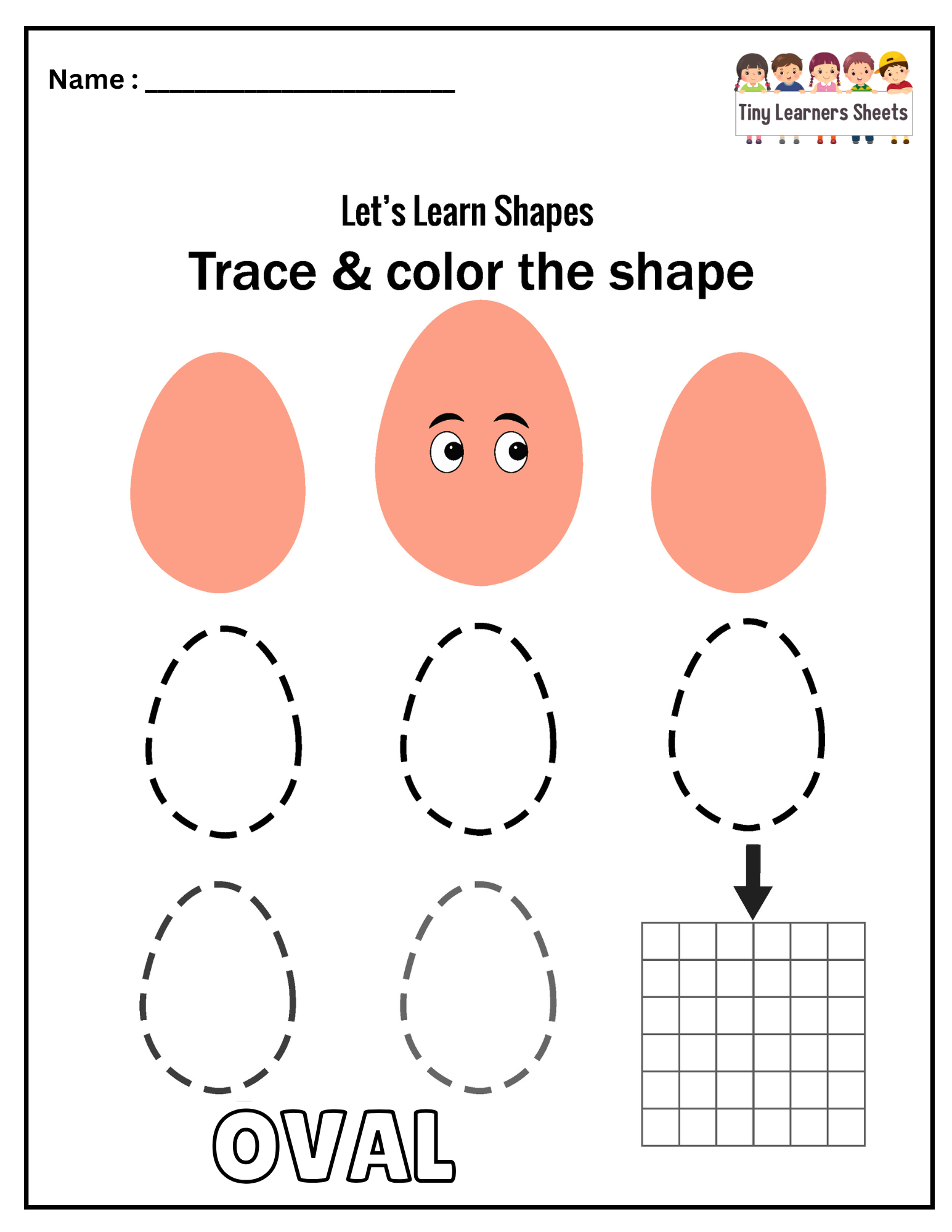 Oval Shape Worksheet